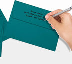 LUXPaper A7 Invitation Envelopes | Peel & Press | 5 1/4" x 7 1/4" | Teal | 80lb. Text | 250 Qty - Image 6