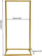 1.6*3.3FT Wedding Arch Stand for Ceremony Gold Square Modern Metal Balloon Arch Stand Kit Garden Floral Arch Frame Background for Anniversary Birthday Party Decoration Home Garden Outdoor Lawn Decor - Image 7