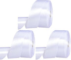 YASEO 1 1/2 Inch White Solid Satin Ribbon for Gift Wrapping, 50 Yards (Pack of 3) by YASEO