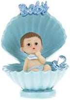 Keepsake Figurine 12 pcs Baby Boy in Blue Clam Shell with Pacifier| Awesome Decorations or Party Favors | for Pregnancy Announcements, Gender Reveals, Birthday and Special Celebrations - Image 2