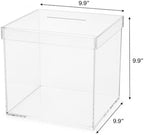 OnDisplay Luxe Acrylic Wedding Card Box with Lid - 10in Reception Money Box - Image 5