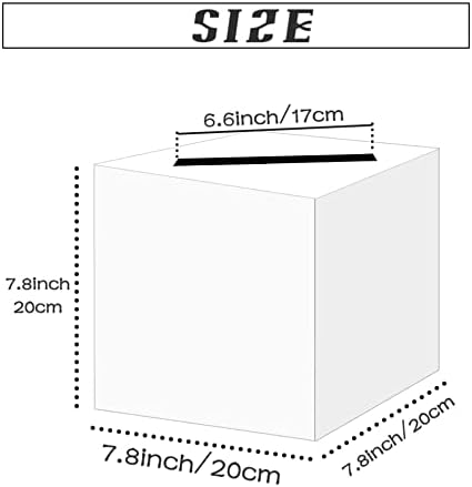 SietDESEO 10 Pcs White Card Box with Slot Money Gift Card Box Holder for Party Wedding Reception Birthday Graduation Bridal Shower Baby Shower Diaper Raffle Box - Image 2