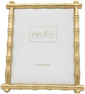 Jaye's Studio Cast Metal Decorative Photo & Picture Frame With Easel Stand, Glass Display, Handmade Bamboo Design, Tarnish Resistant Finish, Gracie Chloe Line, 3 Size Options (Gold, 8x10) by JayesStudio