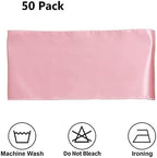50 Pack Satin Dusty Pink Chair Sashes, 7 X 108 Inches Dusty Pink Chairs Bows for Wedding Party Gender Reveal Decor, Satin Chairs Ribbons Ties for Ceremony Event Decorations - Image 4