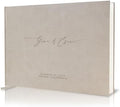 MUUJEE Personalized Guestbook in Taupe - Premium Custom Modern Guest Book for Wedding Reception, Birthday Party or Events w/Bookmark Blank Pages for Signing 11.5 x 8.5 inches by MUUJEE