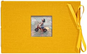 Kolo Noci Small 4x6 Photo Album, Holds 24 Photos, Ideal for Weddings and Baby Books, Indian Yellow by KOLO