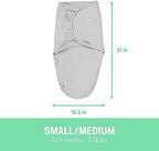 SwaddleMe by Ingenuity Original Swaddle - Size Small/Medium, 0-3 Months, 3-Pack (Lil Wild One) - Image 3