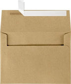 LUXPaper A4 Invitation Envelopes | Peel & Press | 4 1/4" x 6 1/4" | Grocery Bag Brown | 70lb. Text | 1,000 Qty by LUXPaper