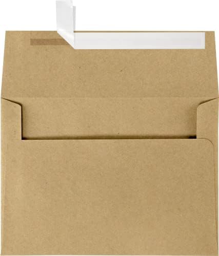 LUXPaper A4 Invitation Envelopes | Peel & Press | 4 1/4" x 6 1/4" | Grocery Bag Brown | 70lb. Text | 1,000 Qty by LUXPaper