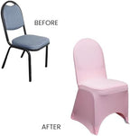 YOUR CHAIR COVERS - 6 Pack Stretch Spandex Banquet Chair Covers - Pink, Wedding Slip Covers, Premium Quality Chair Cover - Image 6