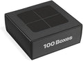 100 pcs Black Mini Cookie Boxes for 4 treats with Window and Dividers, Bakery Boxes, 6 x 6 x 2.4 Inches SMALL Baking Boxes, Square Cookies Box Decorating Supplies for Gift Giving by ModsyBaking