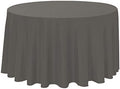 Polyester Round Tablecloth 120" Ideal for 60 inch round table (Charcoal) by KS+Linens