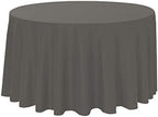 Polyester Round Tablecloth 120" Ideal for 60 inch round table (Charcoal) by KS+Linens
