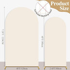Ledido 6FT 7.2FT 2Set Beige Arch Backdrop Cover Party Decoration - Image 5
