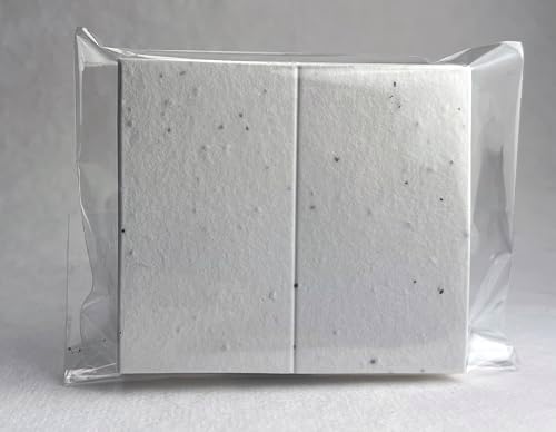 Of The Earth Handmade Paper - Wildflower Seed Paper Folding Table Card - Place/Name/Gift - 3.5" x 4" - Set of 96 (10s White Seed) - Image 2