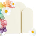 HAINARverS Set of 3 Stretchy Arch Backdrop Covers, Ivory, 6/6.6/7.2FT by HAINARverS