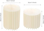 7Pcs Foldable Paper Column Display Stands, Round Cylinder Wedding Flower Stands with Honeycomb Structure for Birthday Party, Baby Shower Decor, Holds up to 55lbs - Easy Storage & Reusable - Image 3