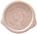 Infusion Personalized Baby Feet Wax Seal Stickers, 25 Pack by Infusion