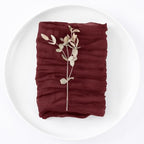 DeZerlor Burgundy Washable Cheesecloth Napkins Set of 50 for Wedding Party - Image 5