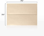 LUXPaper A7 Invitation Envelopes | Peel & Press | 5 1/4" x 7 1/4" | Taupe Metallic | 80lb. Text | 1,000 Qty - Image 3