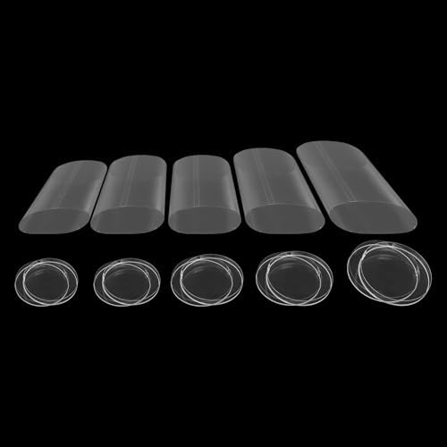 5PCS Clear Acrylic Cylinder Pedestal Stands 19.7''+21.6''+23.6''+29.5''+35.4'' Tall Round Display Pedestal Decor Background Dessert Table Pillars for Party Birthday Wedding Props Baby Shower Event Decoration - Image 3