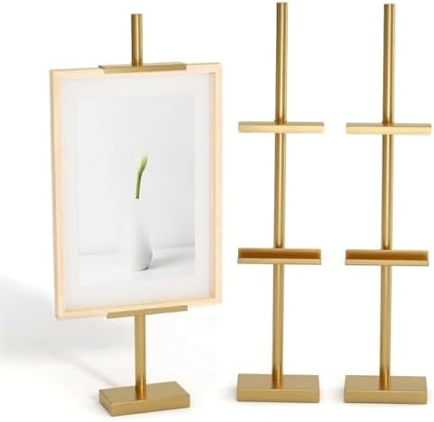 Adjustable Tabletop Easel Stand, 29" H Gold 2 Pack by Victawks