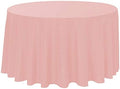 Polyester Round Tablecloth 120" Ideal for 60 inch Round Table (Med Pink) by KS+Linens