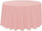 Polyester Round Tablecloth 120" Ideal for 60 inch Round Table (Med Pink) by KS+Linens