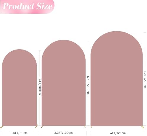 Wokceer Arch Backdrop Cover Rose Arch Covers Stretchy 7.2FT,6.6FT,6FT - Image 2