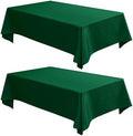 Fitable 2 Pack Hunter Green Faux Linen Tablecloths Rectangle 60x120 Inch by Fitable