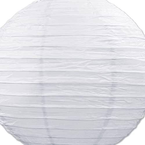 Beistle White Jumbo Paper Lantern Hanging Decoration for Weddings, Bridal Showers, Graduation Parties - Image 4