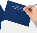 LUXPaper A7 Invitation Envelopes | Peel & Press | 5 1/4" x 7 1/4" | Navy Blue | 80lb. Text | 500 Qty - Image 6
