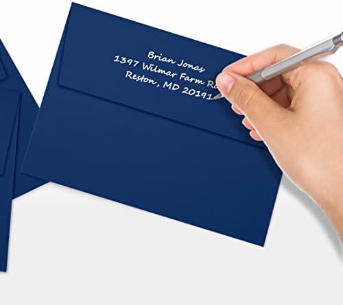 LUXPaper A7 Invitation Envelopes | Peel & Press | 5 1/4" x 7 1/4" | Navy Blue | 80lb. Text | 1,000 Qty - Image 6
