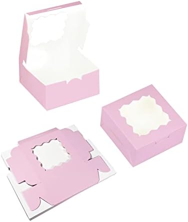 Bakepacker Lavender Cookie Boxes With Window 6x6x3 inches 60pcs - Image 3