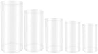 YuEany Cylinder Pedestal Stands, White Round Display Plinth Pillars for Wedding Party Decor, Acrylic Cake Stands for Dessert Table, Art Display Risers for Birthday Baby Shower (3) by Unknown