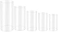 YuEany Cylinder Pedestal Stands, White Round Display Plinth Pillars for Wedding Party Decor, Acrylic Cake Stands for Dessert Table, Art Display Risers for Birthday Baby Shower (5) by Unknown