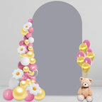 8 FT Arch Backdrop Cover, Wedding Light Grey Arch Covers Stretchy Backdrop Spandex Fitted for Chiara Stand Birthday Baby Shower Party Ceremony Decoration Light Grey 8FT by Vlakteven