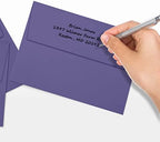LUXPaper A7 Invitation Envelopes | Peel & Press | 5 1/4" x 7 1/4" | Wisteria Purple | 80lb. Text | 250 Qty - Image 6