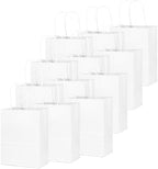 qiqee 100-Packs White Paper Gift Bags with Handles Assorted Sizes(33pcs Large 13", 33pcs Medium 11", 34pcs Small 8") - Image 3