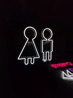 Toilet Neon Sign, Woman or Man WC Signs Led Neon, Custom Toilet Symbol Led Decor Neon Sign for Restroom, Nursery, Bathroom and cafe, park Sign Plate - Image 5