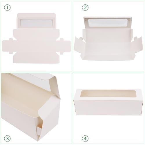 NPLUX Bundle of Gold Bakery Boxes and White Macaron Boxes for Birthday Baby Shower Party - Image 5