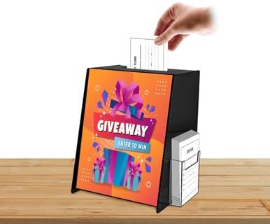 Marketing Holders 2 Pack Acrylic Donation Box with Lock Ballot Box Countertop Comment Bin Black Plastic 8.75” x 8.5" x 11.5" with 8.5" x 11" Slide in Sign Holder and 4" Pocket on the Side - Image 4