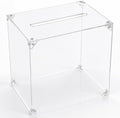 Clear Acrylic Card Box with Slot, Large Blank DIY Card Box for Cards, Envelopes & Money, Transparent Acrylic Box for Wedding, Birthday, Graduation, Baby Shower, Party & Fundraiser by Unknown