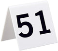 Alpine Industries 25 Pcs Acrylic Tent Style Table Numbers, 3"x3" (Numbered 51 Through 75) by AlpineIndustries