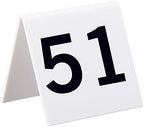 Alpine Industries 25 Pcs Acrylic Tent Style Table Numbers, 3"x3" (Numbered 51 Through 75) by AlpineIndustries