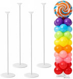 Balloon Column Stand Set of 4, Adjustable 15-79 Inch Metal Spiral Balloon Tower, Reusable Floor Balloon Pillars for Wedding Birthday Baby Shower Graduation Decor by Tamodan+for+better