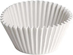 Hoffmaster 610070 2-1/4 Inch Bottom Width by 1-7/8 Inch Wall Height 6 Inch White Fluted Paper Bake Cup 500-Pack (Case of 20) - Image 2
