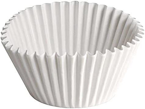 Hoffmaster 610070 2-1/4 Inch Bottom Width by 1-7/8 Inch Wall Height 6 Inch White Fluted Paper Bake Cup 500-Pack (Case of 20) - Image 2