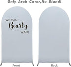 Light Blue Arch Backdrop Covers Baby Shower Party Decor We Can Bearly Wait Theme Arched Photography Background Stand Covers for Birthday Parties (2.2x5FT) - Image 5