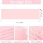 6 Pack 10Ft Pink Valentine's Day Chiffon Table Runner 29x120 Inches Sheer Fabric Table Runner Romantic Wedding Runner for Thanksgiving Christmas Bridal Shower Decorations（Pink） - Image 2